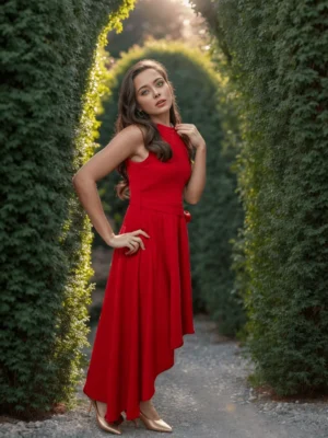 Red High Low Dress