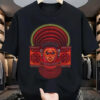 Theyyam Face Art Graphic T-Shirt – Black Cotton Tee with Traditional Kerala Culture Design uk