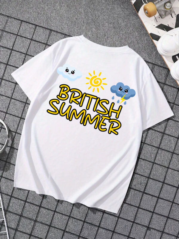 “British Summer” Funny Weather Graphic T-Shirt – Cute & Comfy Cotton Tee uk