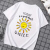 photo print t shirt white Good Day to Smile uk