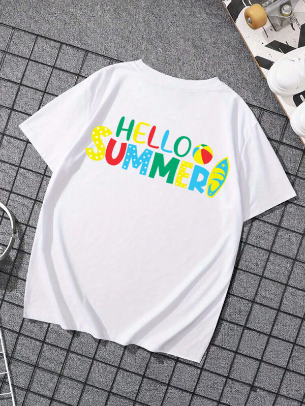 Print your photo or design on t shirt Hello Summer uk