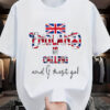 “England Is Calling” Patriotic Graphic T-Shirt – Bold Union Jack Design on White Cotton
