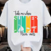 Summer Vibes Graphic T-Shirt – White Cotton Tee with "Take Me Where Summer Never Ends" Print uk