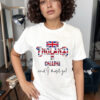 “England Is Calling” Patriotic Graphic T-Shirt – Bold Union Jack Design on White Cotton